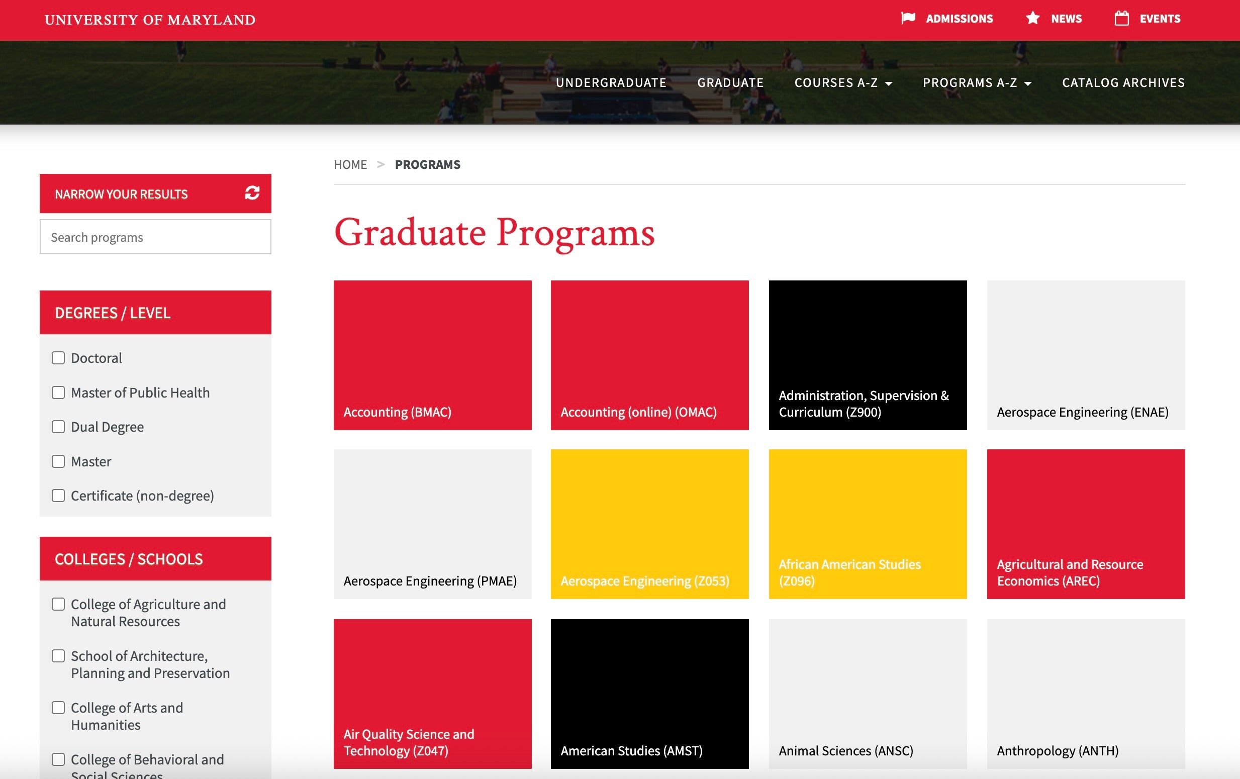 All Graduate Programs The Graduate School